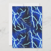 Invitation Éclair Électricité Tonnerre orage Anniversaire (Dos)