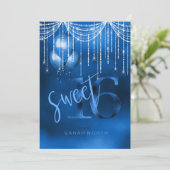 Invitation Éclairage à chaîne et ballons doux 16 Dk Blue ID47 (Debout devant)