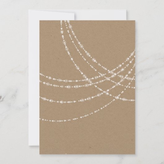 Invitation Éclairage À Chaîne Réception De Mariage Kraft (Dos)