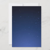 Invitation Éclairage à cordes étoiles Mariage élégant bleu (Dos)