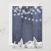 Invitation Éclairage à cordes flocons de neige Dîner de répét (Dos)