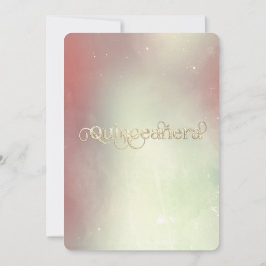 Invitation Éclairage à cordes or brillant rouillé (Dos)