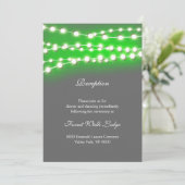 Invitation Eclairage à cordes vert jardin réception (Debout devant)