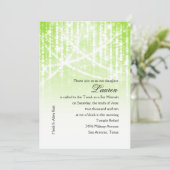 Invitation Éclairage blanc et vert bat mitzvah (Debout devant)