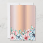 Invitation Éclairage Chic, Diamants Fête des mariées Florale (Dos)