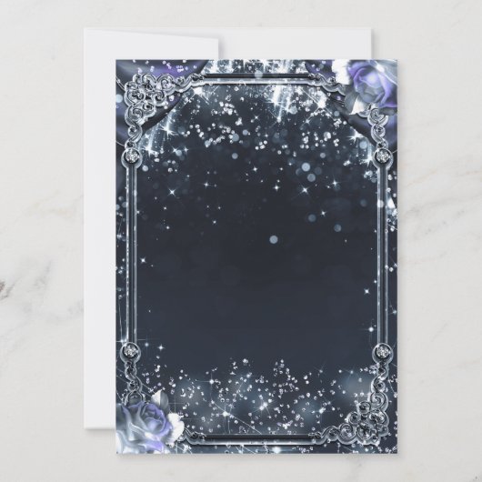 Invitation Éclairage d'argent pourpre doux 16 16e (Dos)