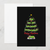 Invitation Éclairage de Noël Correspondance Santa Camion à or (Devant / Derrière)