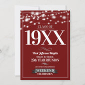 Invitation Éclairage Éclairage Couleurs de l'école Classe Réu (Devant)