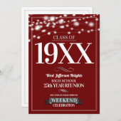 Invitation Éclairage Éclairage Couleurs de l'école Classe Réu (Devant / Derrière)