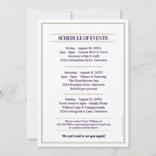 Invitation Éclairage Éclairage Couleurs de l'école Classe Réu (Dos)