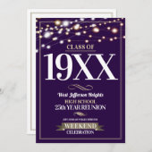 Invitation Éclairage Éclairage Couleurs de l'école Classe Réu (Devant / Derrière)