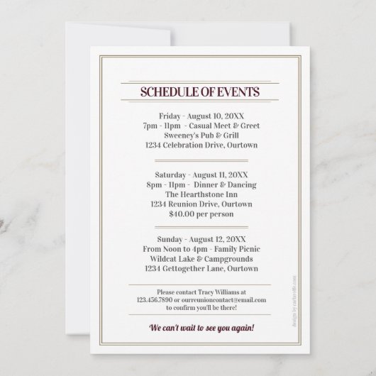 Invitation Éclairage Éclairage Couleurs de l'école Classe Réu (Dos)