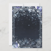 Invitation Éclairage en argent violet Roses Quinceañera (Dos)