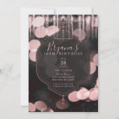 Invitation Éclairage noir rose Mystical Night Sweet 16 (Devant)