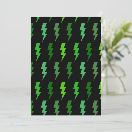 Invitation Éclairage vert Éclat Électrique Tempête Tonnerre (Debout devant)