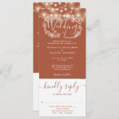 Invitation Éclairages À Chaînes En Terracotta Tout En Un Mari (Devant / Derrière)