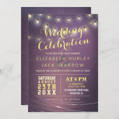 Invitation Éclairages à cordes et Mariage Arrière - plan pour (Devant / Derrière)