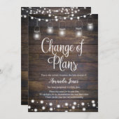 Invitation Éclairages à cordes rustiques Changement de plan F (Devant / Derrière)