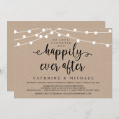 Invitation Éclairages Rustiques À Chaînes De Ferme, Elopement (Devant / Derrière)