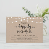 Invitation Éclairages Rustiques À Chaînes De Ferme, Elopement (Debout devant)