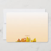 Invitation Éclat d'automne (Dos)