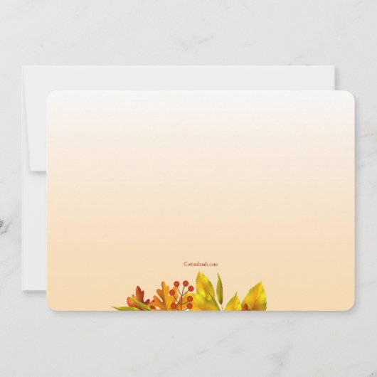 Invitation Éclat d'automne (Dos)