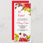 Invitation Éclat d'invitation du rouge 2 (Devant / Derrière)