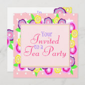 Invitation Éclat floral (Devant / Derrière)