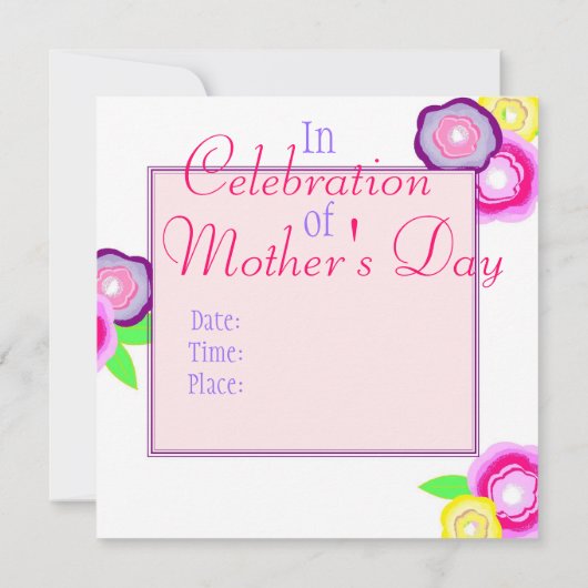 Invitation Éclat floral (Dos)