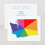 Invitation éclatement de la couleur de washington (Devant / Derrière)