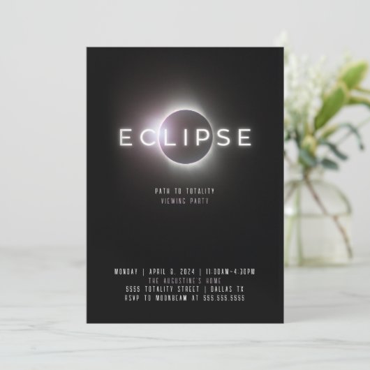 Invitation Eclipse Affichage de l'invitation de la partie (Debout devant)