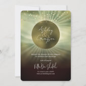 Invitation Éclipse Céleste Élégant Mariage (Devant)