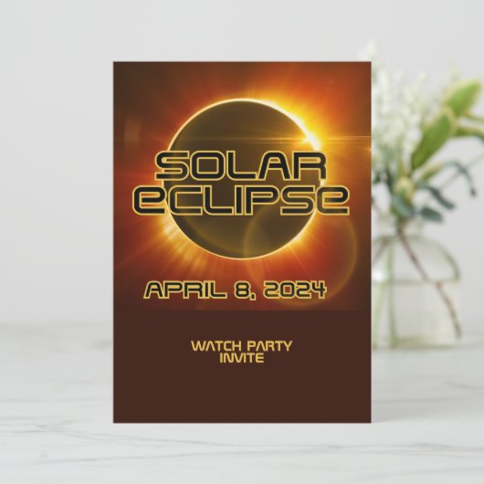 Invitation Éclipse solaire (Debout devant)