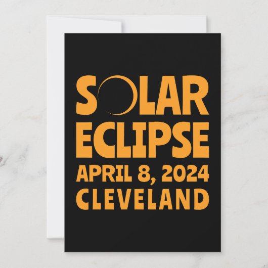 Invitation Éclipse solaire 2024 Cleveland Ohio (Devant)