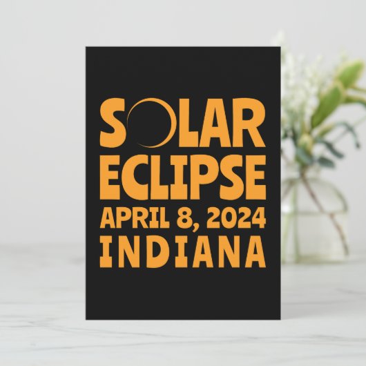 Invitation Éclipse solaire 2024 Indiana (Debout devant)