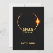 Invitation Éclipse solaire 8 avril 2024 (Devant)