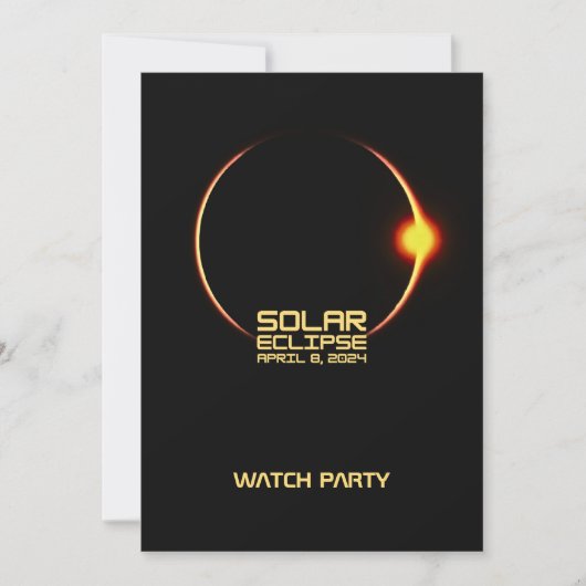 Invitation Éclipse solaire 8 avril 2024 (Devant)
