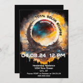 Invitation Eclipse solaire - Partie de visualisation personna (Devant / Derrière)