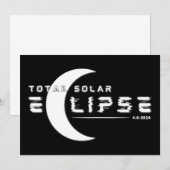 INVITATION ÉCLIPSE SOLAIRE TOTALE 2024  (Devant / Derrière)