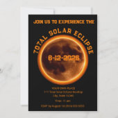 Invitation Éclipse solaire totale 2026 (Devant)