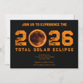 Invitation Éclipse solaire totale 2026 (Devant)