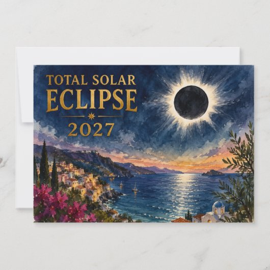 Invitation Éclipse solaire totale 2027 Méditerranée (Devant)