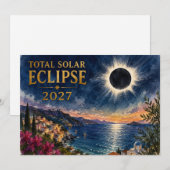 Invitation Éclipse solaire totale 2027 Méditerranée (Devant / Derrière)