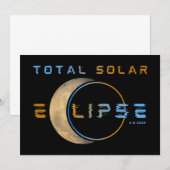 INVITATION ÉCLIPSE SOLAIRE TOTALE 8 AVRIL 2024 SYSTÈME SOLAIR (Devant / Derrière)