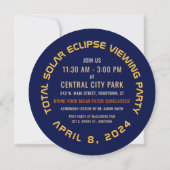 Invitation Éclipse solaire totale | Astronomy Star Party (Dos)