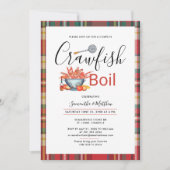 Invitation Éclosion Fiançailles Fruits de mer Plaid Party (Devant)