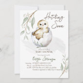 Invitation Éclosion imminente d'un petit oiseau dans un œuf s (Devant)