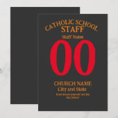 Invitation École catholique ne vous touchez pas vous-même (Devant / Derrière)