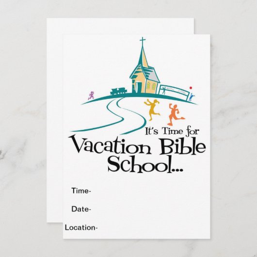 Invitation École de bible de vacances (Devant / Derrière)