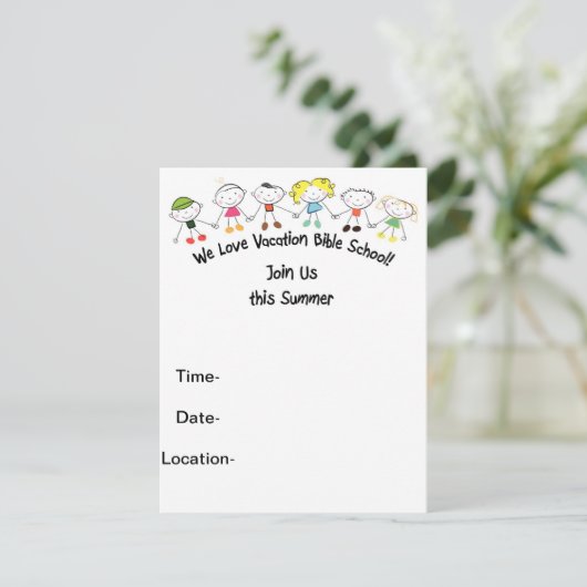 Invitation École de Bible Vacances (Debout devant)